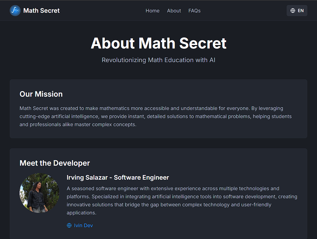 Math Secret - About